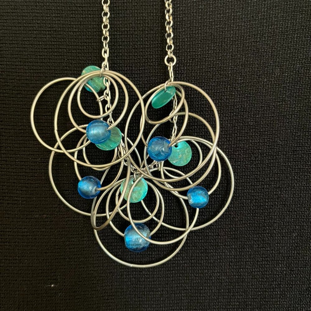 Unique Turquoise Colored Necklace & Earrings